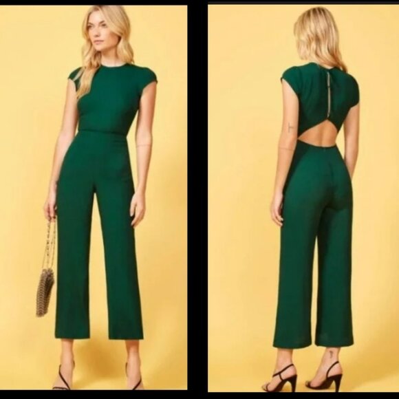 Green Reformation Mayer Jumpsuit Sz 0 - Picture 1 of 12